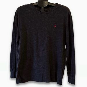 Ralph Lauren Grey Long Sleeve Shirt with Red Logo
